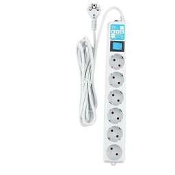 POWERCUBE Сетевой фильтр SPL(5+1)-16B-P-3М-WHITE, 3м, белый