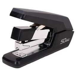 DELI Степлер настольный E0371black Exceed 24/6 26/6 26/8 (50листов) снижение усилия черный 100скоб коробка