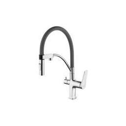 Lemark с гибким изливом, с подключением к фильтру питьевой воды, латунь/хром/серый (LM3074C-Gray)