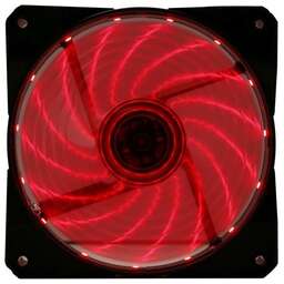 DIGMA Вентилятор DFAN-LED-RED 120мм, 3-pin, от БП:4-pin (Molex), 1200об/мин, 23 дБ, RGB, черный, Ret