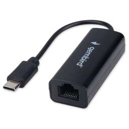 GEMBIRD (23850) NIC-U10, Type-C USB 2.0 - Fast Ethernet adapter, пластик, черный, RTL8152