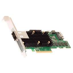 BROADCOM RAID-контроллер MegaRAID 9580-8I8E SGL (05-50076-00 / 03-50076-00004 / 03-50076-00003) PCIe 4.0 x8 LP, SAS/SATA/NVMe, RAID 0,1,5,6,10,50,60, 16port(1 * int SFF8654 + 2 * ext SFF8644), 8GB Cache, 3916ROC, RTL
