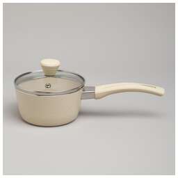 AGNESS КОВШИК АНТИП. ПОКР. РУЧКА SOFT TOUCH И СТЕКЛ. КРЫШКОЙ 600 МЛ 12*6 СМ 906-258