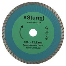 STURM! Алмазный диск STURM 9020-04-180x22-TW, универсальный, 180мм, 7мм, 22.23мм