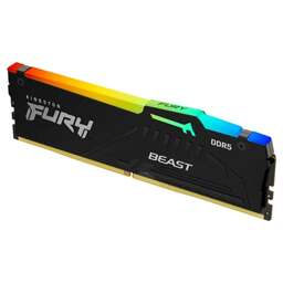 KINGSTON Модуль памяти 32GB DDR5 5600 DIMM FURY Beast Black RGB EXPO Gaming Memory Non-ECC, CL40, 1.25V, Heat Shield, XMP, 1RX8, RTL