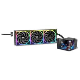 THERMALTAKE Система водяного охлаждения MAGCurve 360 Ultra ARGB Soc-AM5/AM4/1200/1700/1851 черный 4-pin 32.8-35.1dB Al LCD Ret (CL-W453- PL12SW-A)