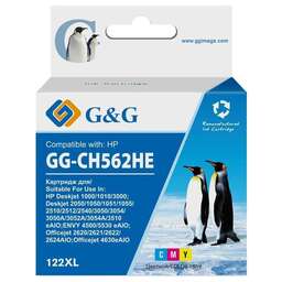 G&G Картридж струйный GG-CH562HE 122 многоцветный (18мл) для HP DJ 1050A/2050A/3000