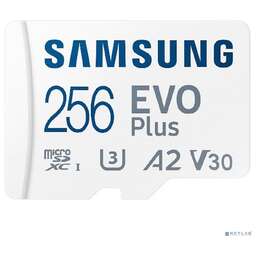 SAMSUNG Micro SecureDigital 256GB Class 10, A2, V30, UHS-I (U3), R 130 МБ/с, <MB-MC256KA/APC/EU адаптер на SD