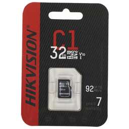 HIKVISION Карта памяти microSDHC UHS-I U1 32 ГБ, 92 МБ/с, Class 10, HS-TF-C1(STD)/32G/ZAZ01X00/OD, 1 шт., переходник без адаптера