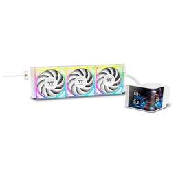 THERMALTAKE Система водяного охлаждения MAGCurve 360 Ultra Snow ARGB Soc-AM5/AM4/1200/1700/1851 белый 4-pin 32.8-35.1dB Al LCD Ret (CL-W454- PL12SW-A)