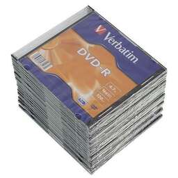 VERBATIM Оптический диск DVD-R 4.7ГБ 16x, 20шт., slim case [43547]