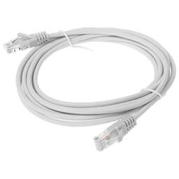 SUPRLAN Патч-корд 10-0144 UTP RJ-45 вил.-вилка RJ-45 кат.5E 3м серый LSZH 26AWG