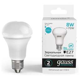 GAUSS Упаковка ламп LED E27, рефлектор, 8Вт, 63228, 10 шт