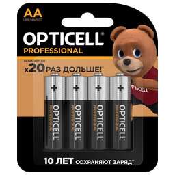 OPTICELL Батарея Professional LR6 AA (4шт) блистер