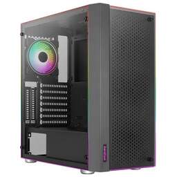 AEROCOOL Корпус ATX Skribble, Midi-Tower, без БП, черный [skribble-g-bk-v1]