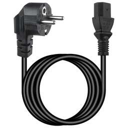 PREMIER Кабель питания pcb5280(0.5)-1.5, IEC C13 (прямой) - Евровилка (угловой), круглое, 1.5м, черный