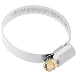 СИБРТЕХ Хомуты нержавеющая сталь, Стандартное болтовое крепление 32-50 мм, 50 штук в упаковке, ширина 9 мм 47582