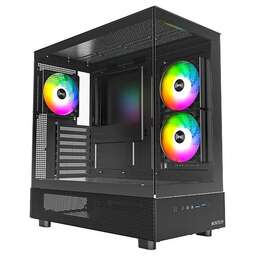 MONTECH Корпус ATX XR, Midi-Tower, без БП, черный [xr bl]