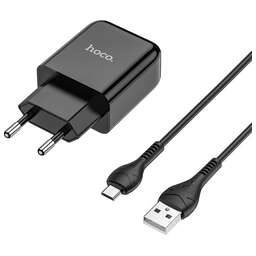 HOCO (6931474728845) N2 1USB 2.1A MICRO USB 1м черный